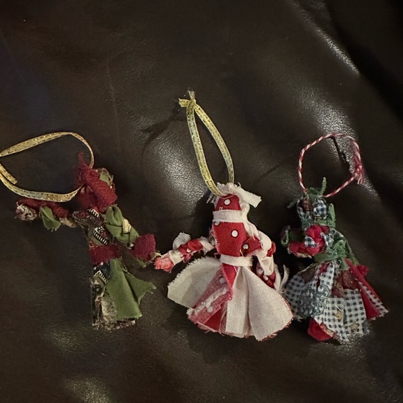 Handcrafted Ragdoll Ornaments Upcycled Material - Picture 3 of 6
